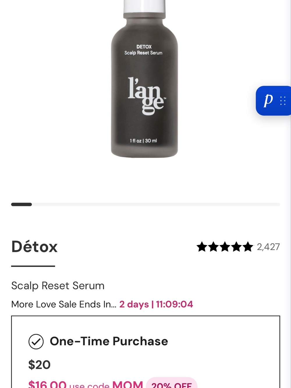 Lange Détox Scalp Reset Serum — Charcoal Gray Bottle